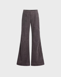Patch Pocket Flare Trousers