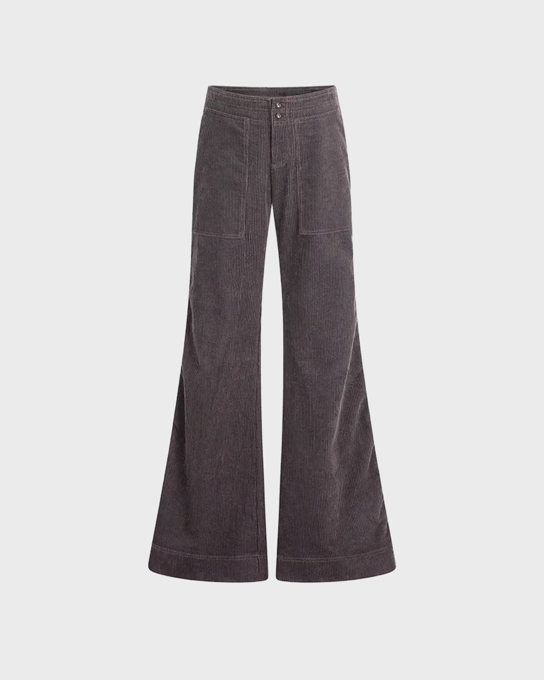Patch Pocket Flare Trousers