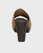 Studded Suede Platform Mule