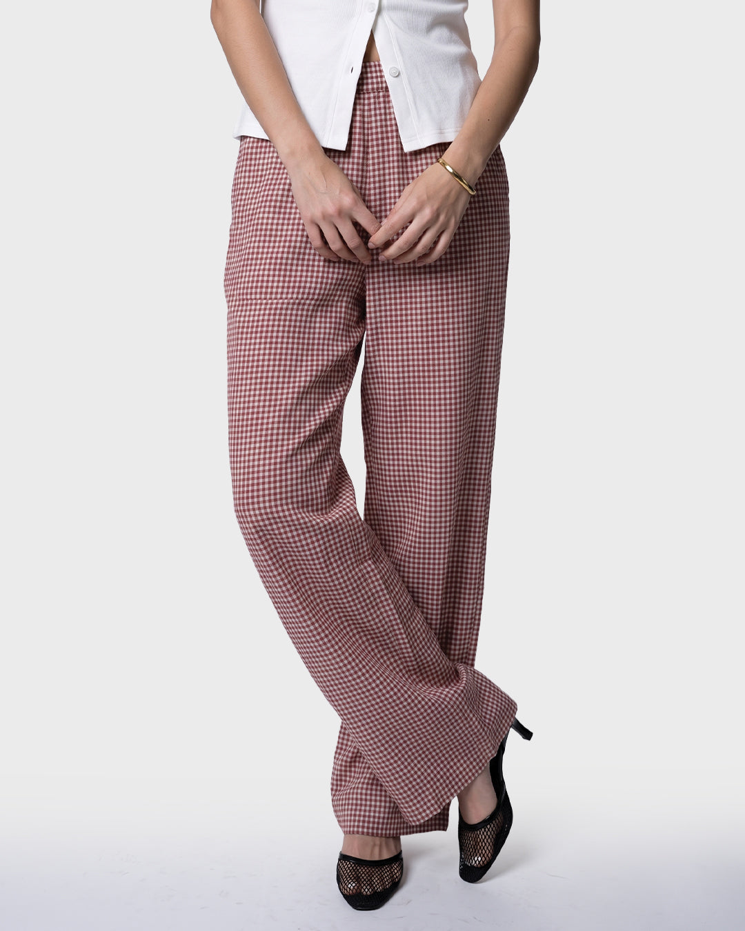 Linen Plaid Trouser