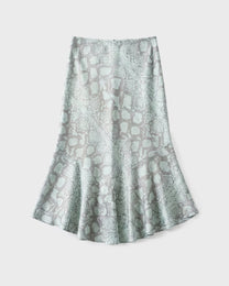 Silk Scale Flare Skirt