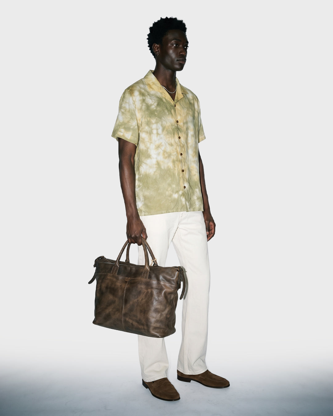 Antiqued Crossbody Tote