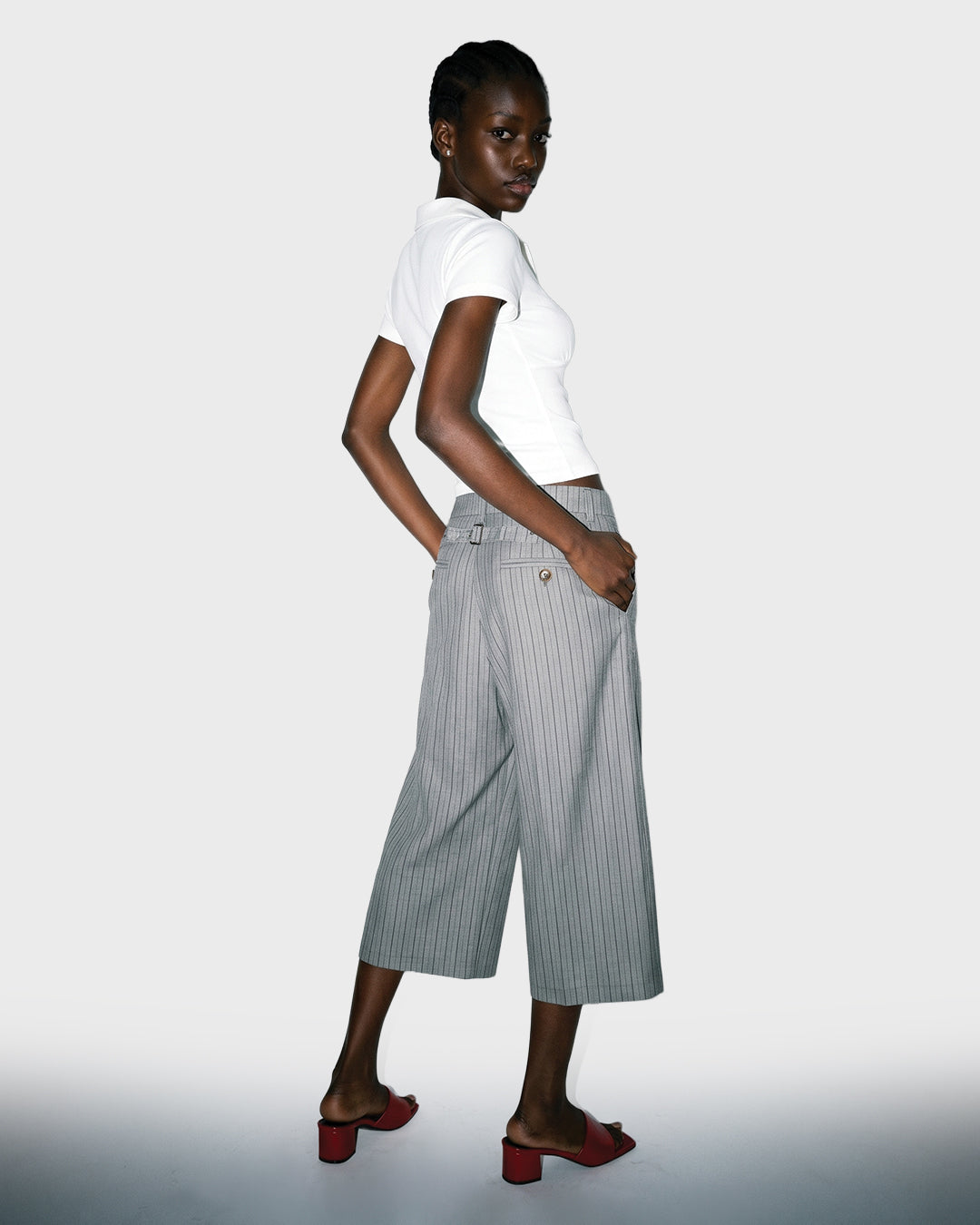 Quarter Pinstripe Shorts