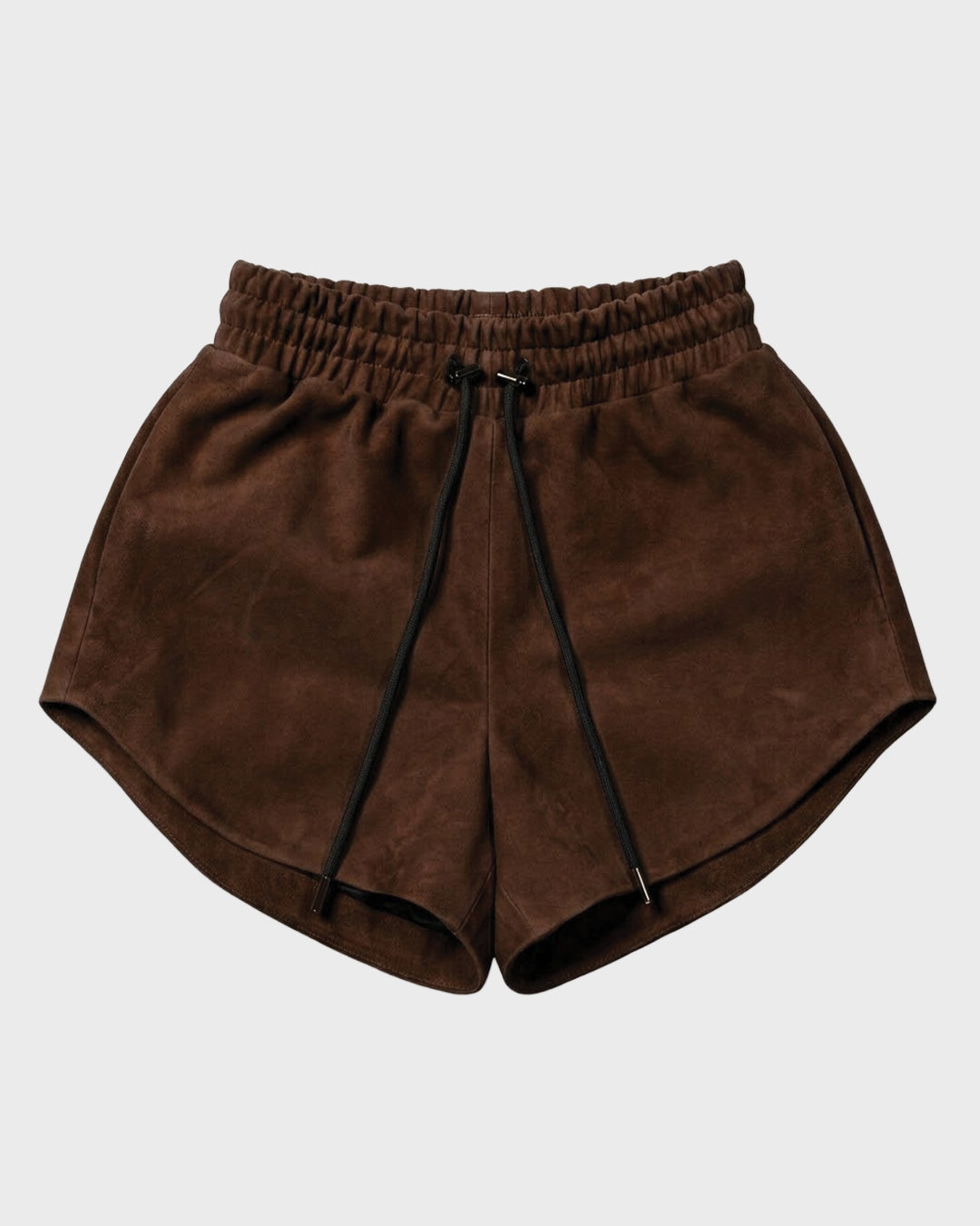 Dolphin Hem Suede Shorts
