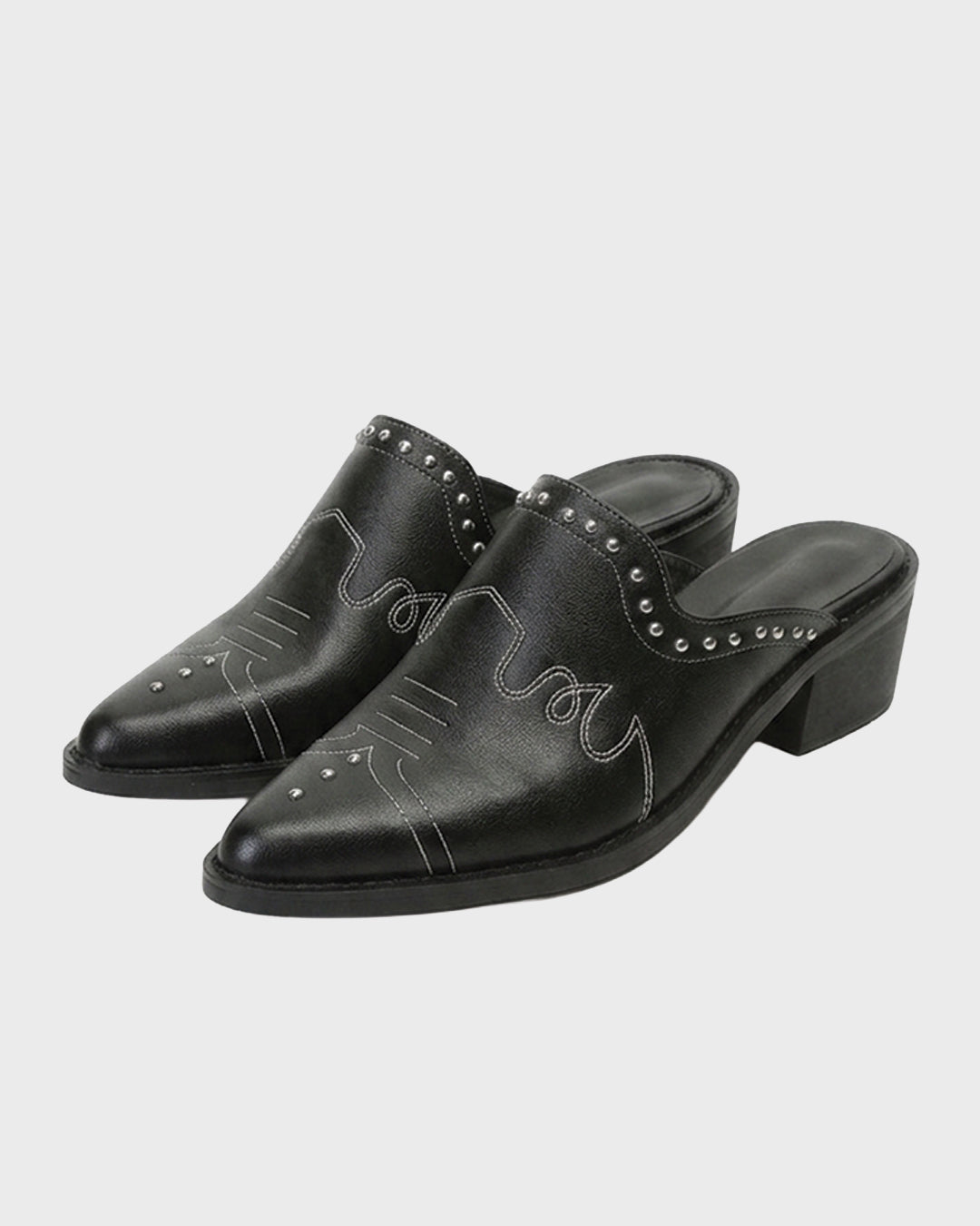 Block Heel Western Slipper