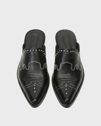 Block Heel Western Slipper
