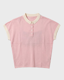 Contrast Cap Sleeve Polo