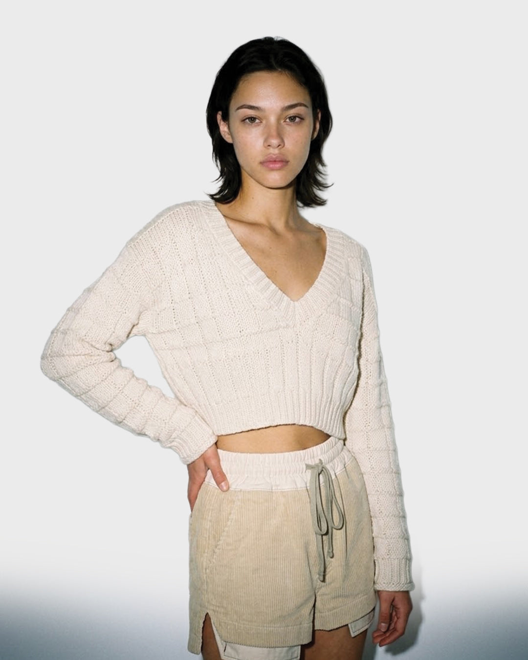 Purl Row Knit Sweater