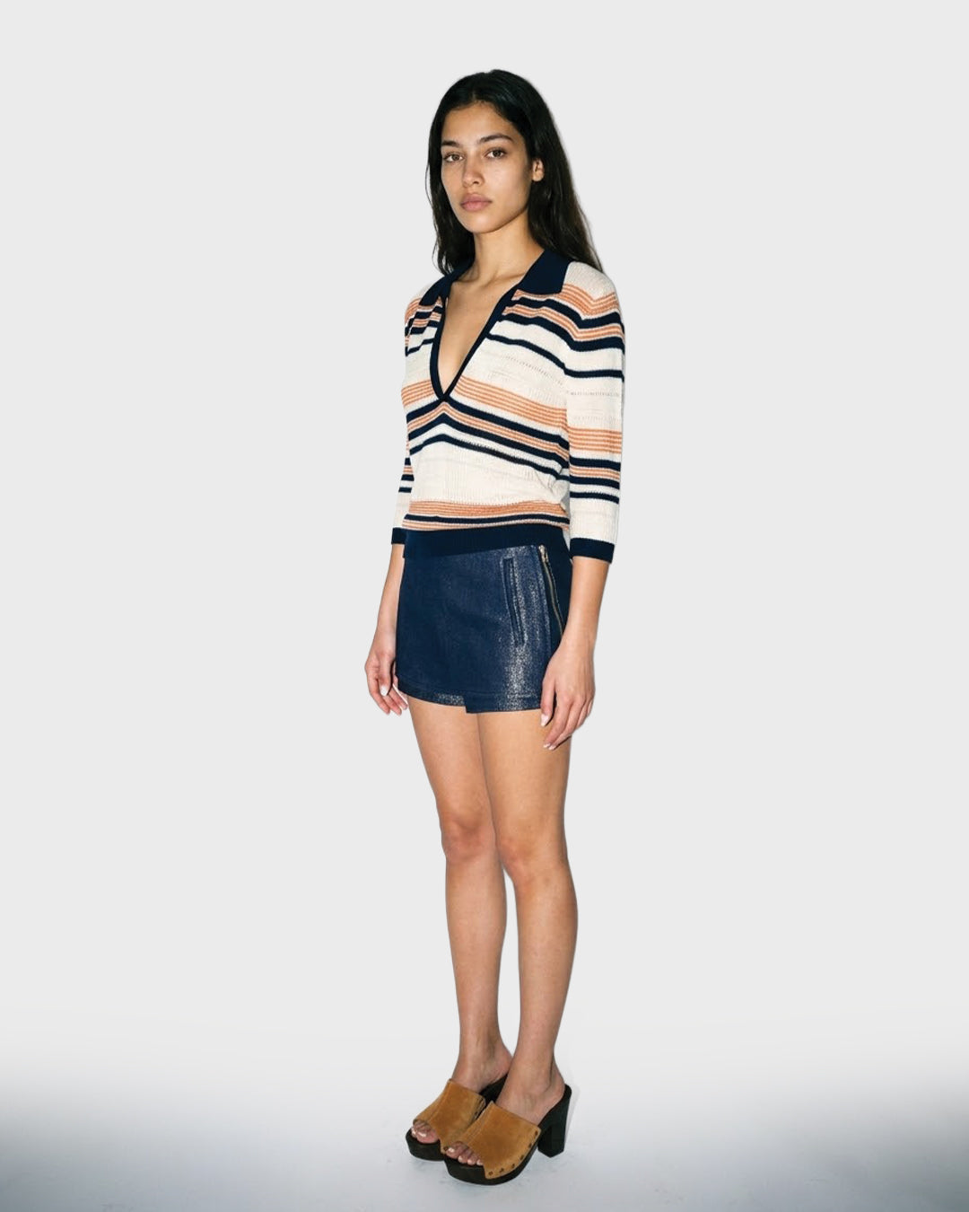 Indigo Shimmer Mini Skort