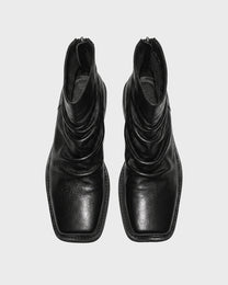Draped Leather Boot