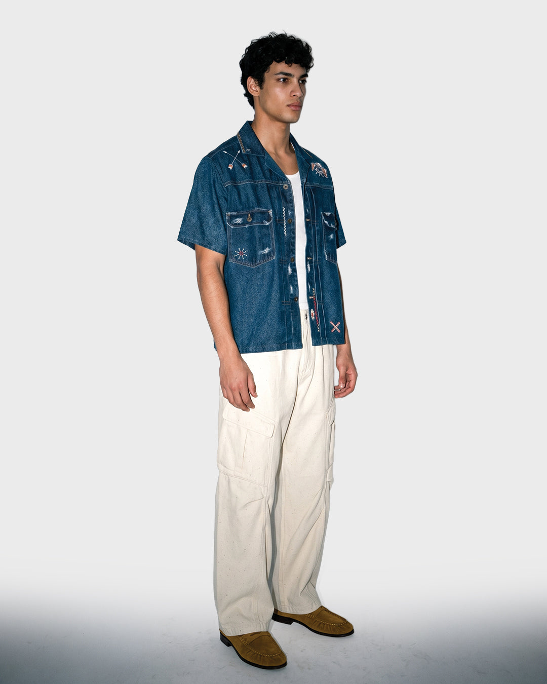 Fleck Wide Cargo Trouser