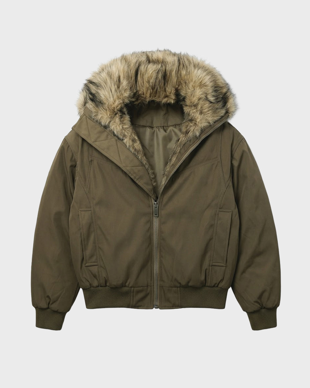 Fur Lined Bomber Jacket
