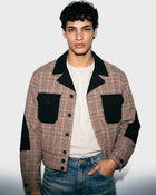 Glen Plaid Bomber Jacket