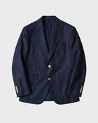Blazer monopetto blu navy con revers a punta