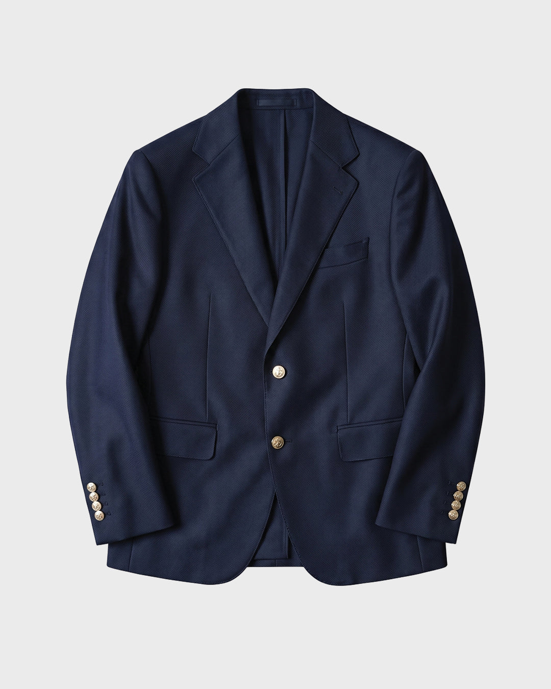 Blazer monopetto blu navy con revers a punta