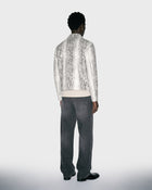 Chaqueta de piel con estampado de serpiente