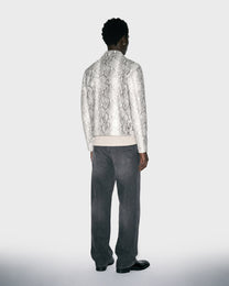Python Print Leather Jacket