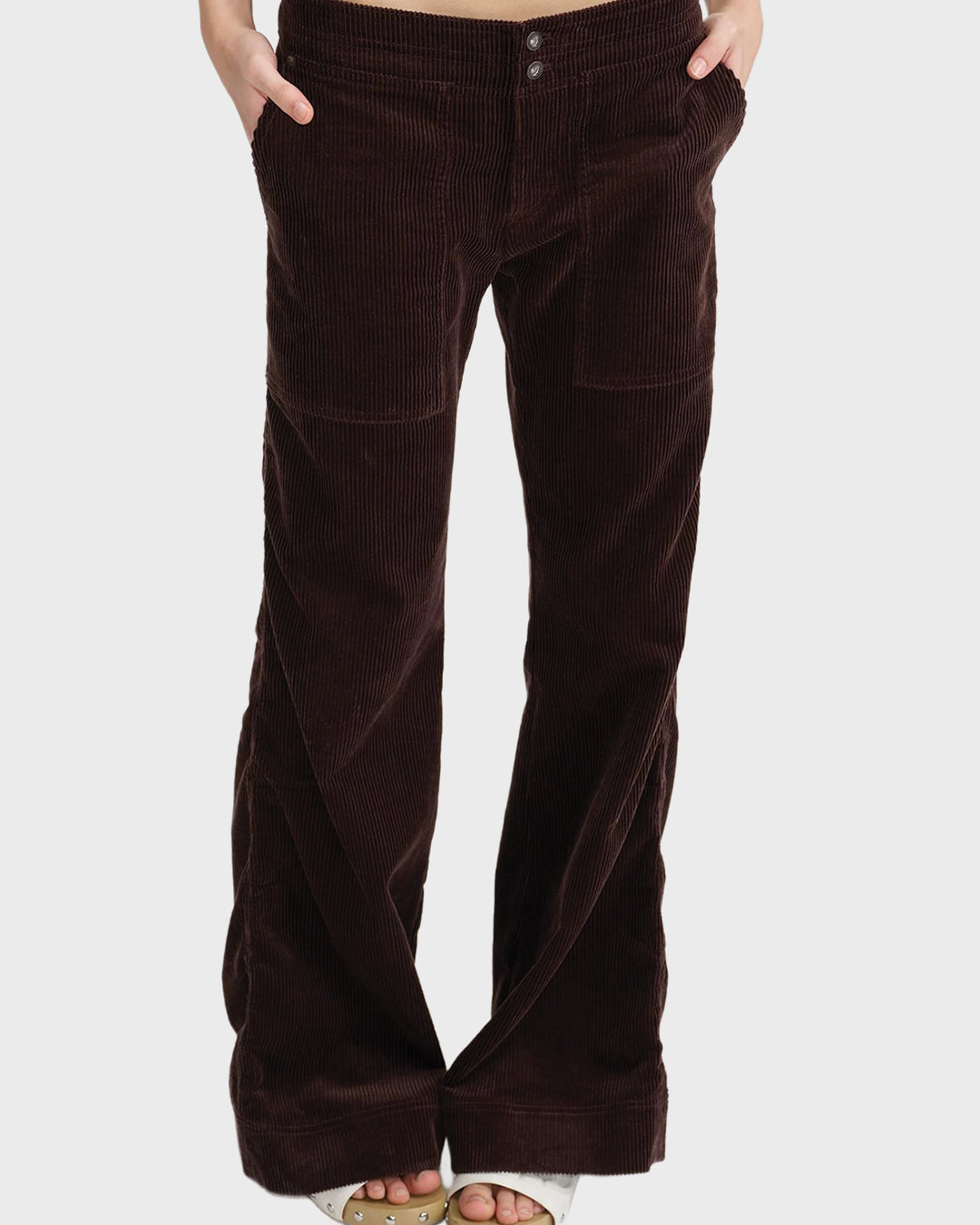 Patch Pocket Flare Trousers