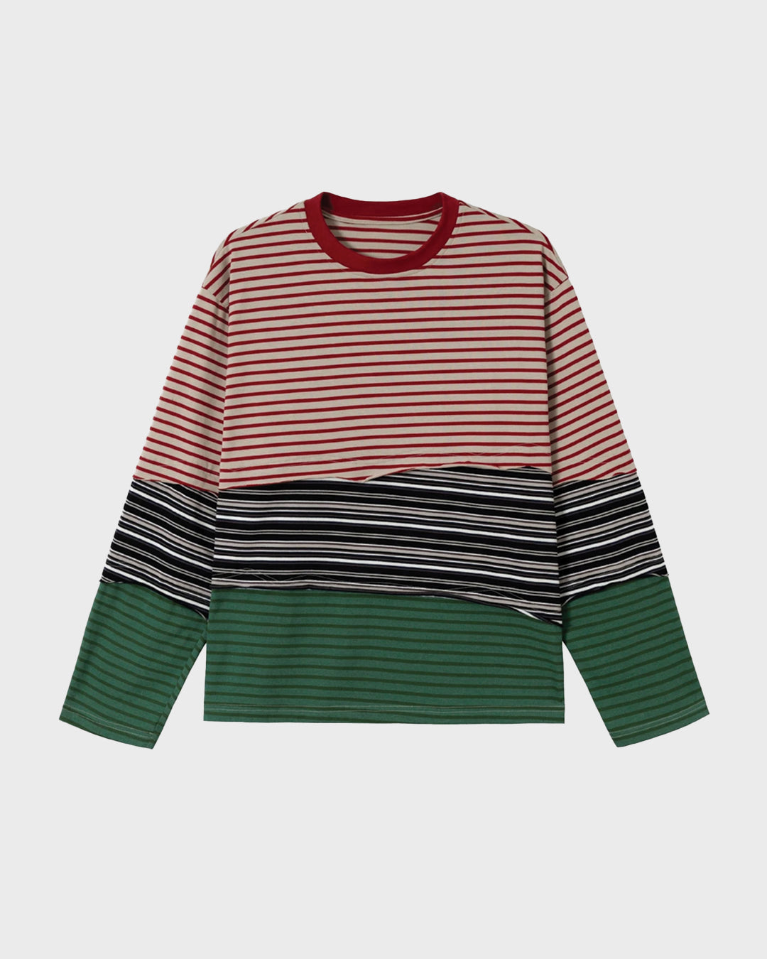 Maglia a Maniche Lunghe con Pannelli a Contrasto