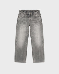 Gray Whisker Wash Jeans