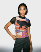 Scallop Sheer Cat Tee