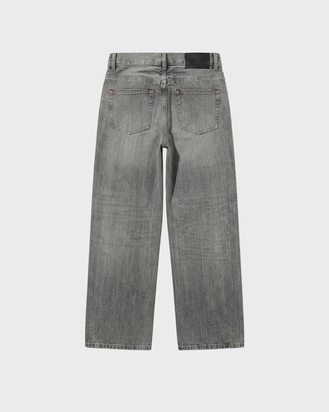 Gray Whisker Wash Jeans