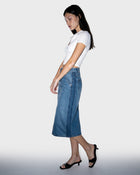 Split Wash Denim Skirt