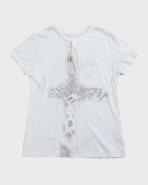 Leopard Crucifix Henley T-shirt