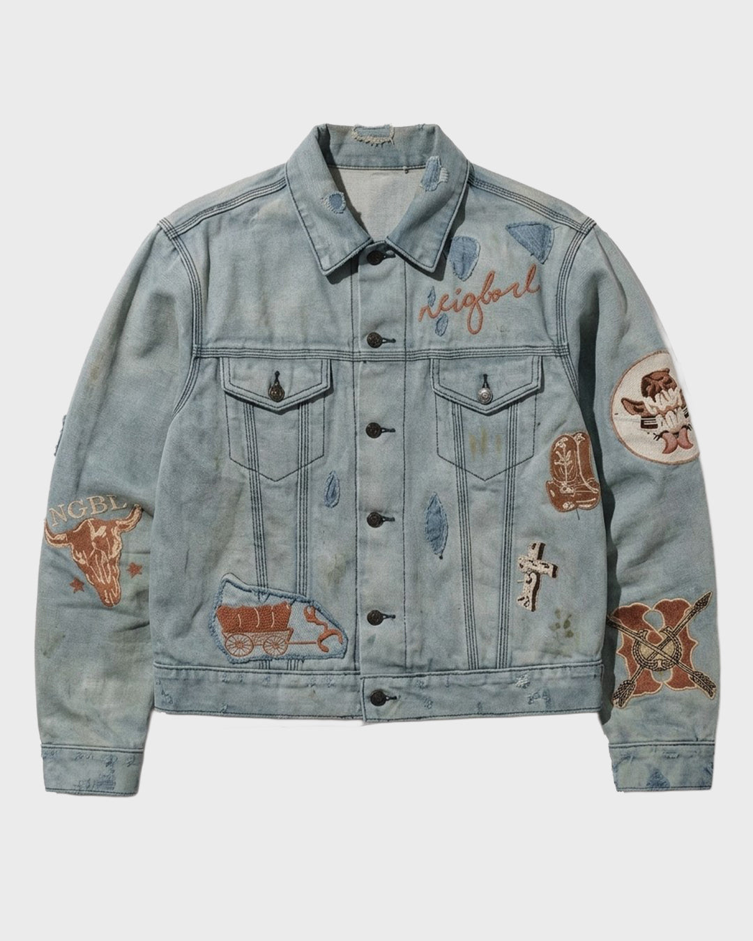 Giacca di jeans rielaborata