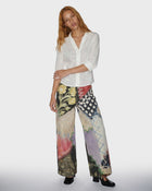 Patchwork Print Jeans