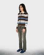 Mocha Stripe Knit Cardigan