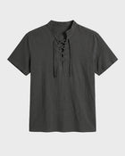 T-Shirt in Lino con Allacciatura