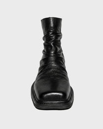 Draped Leather Boot