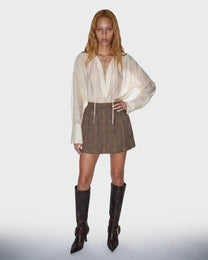 Anni Pleat Mini Skirt