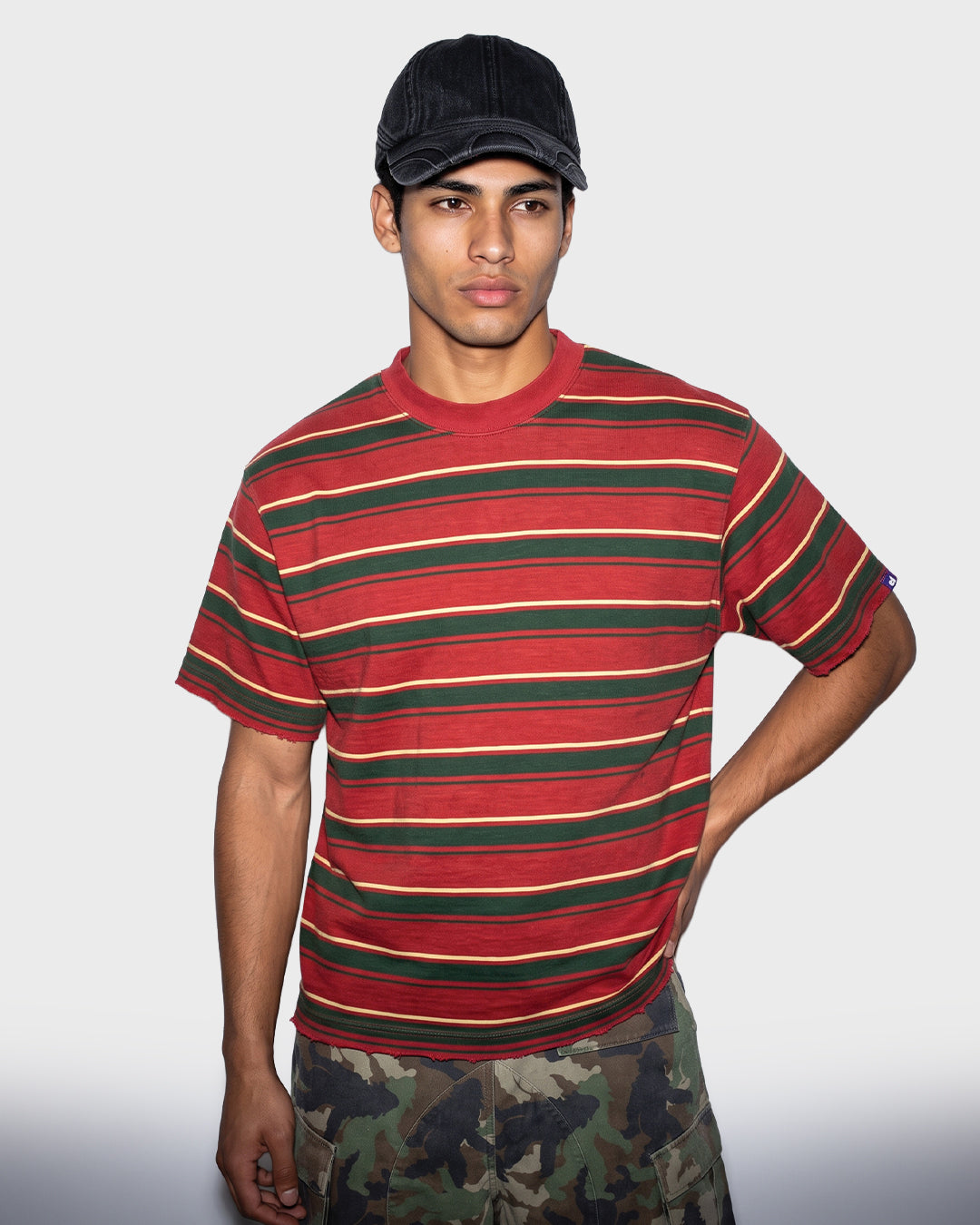 T-shirt con taschino Shibori