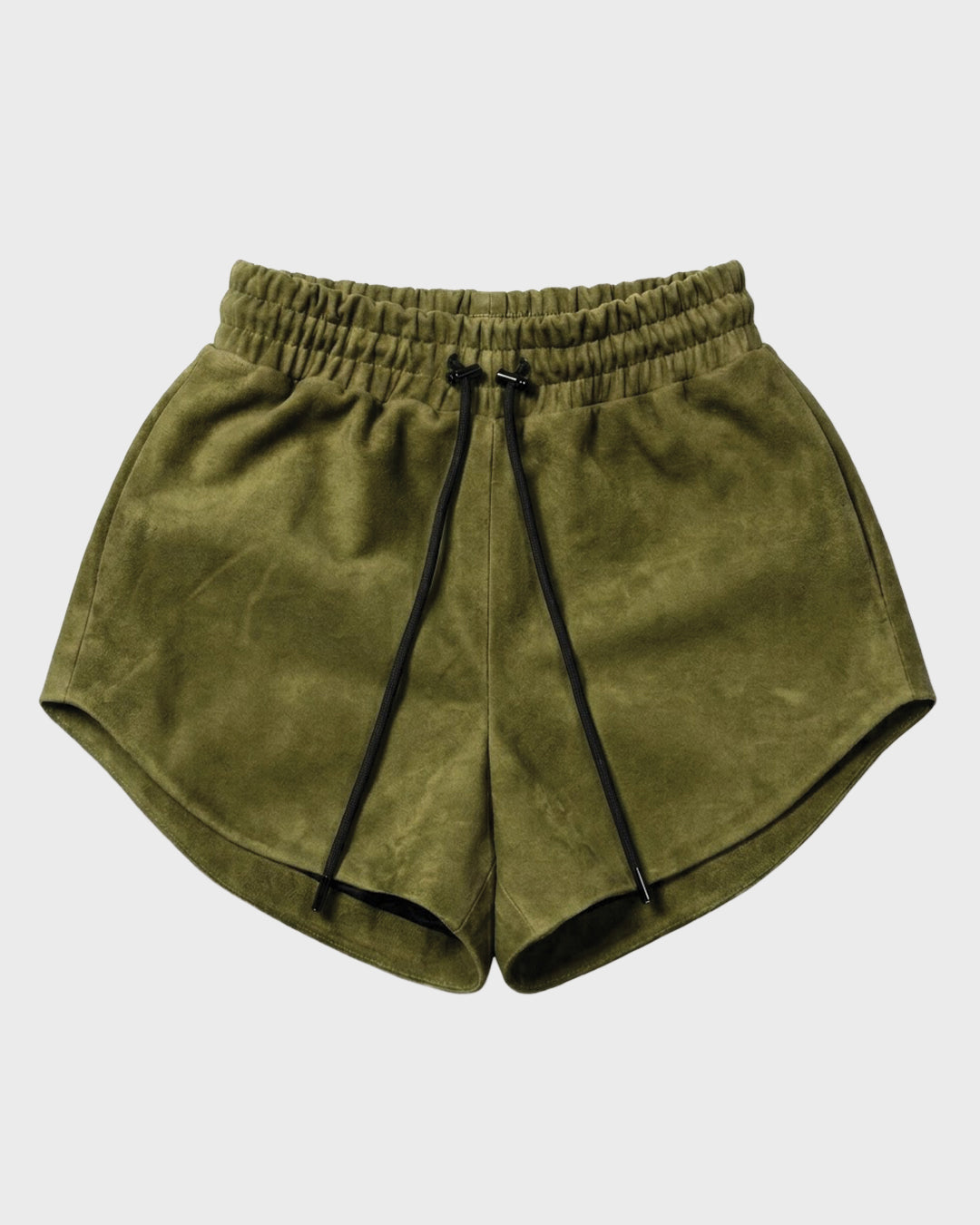 Dolphin Hem Suede Shorts