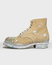Splatter Suede Cap Toe Boot