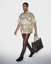 The Crease Leather Trouser