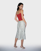 Silk Scale Flare Skirt