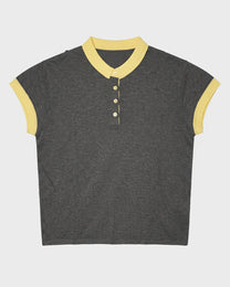 Contrast Cap Sleeve Polo