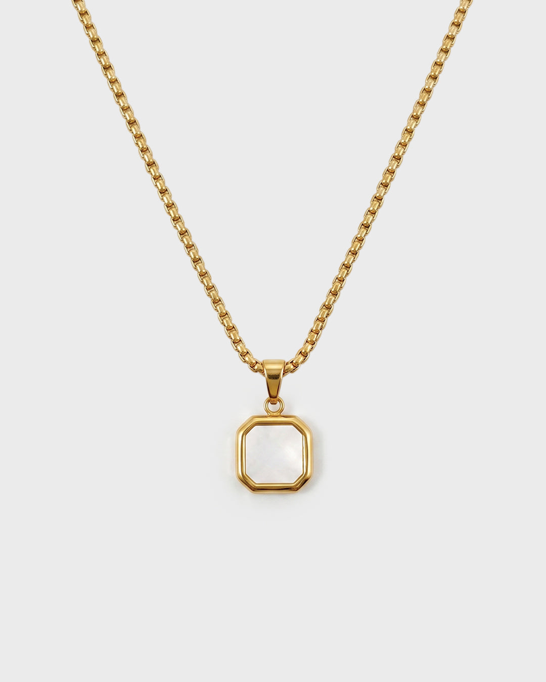 Bezel Stone Pendant Nacklace
