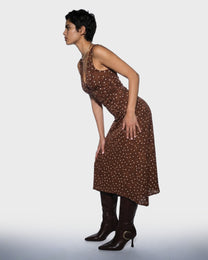 Jacquard Polka Dot Dress