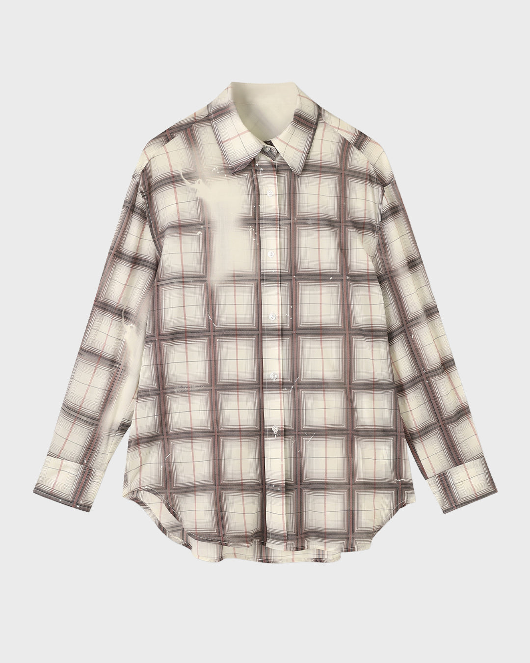 Bleach Patch Plaid Shirt