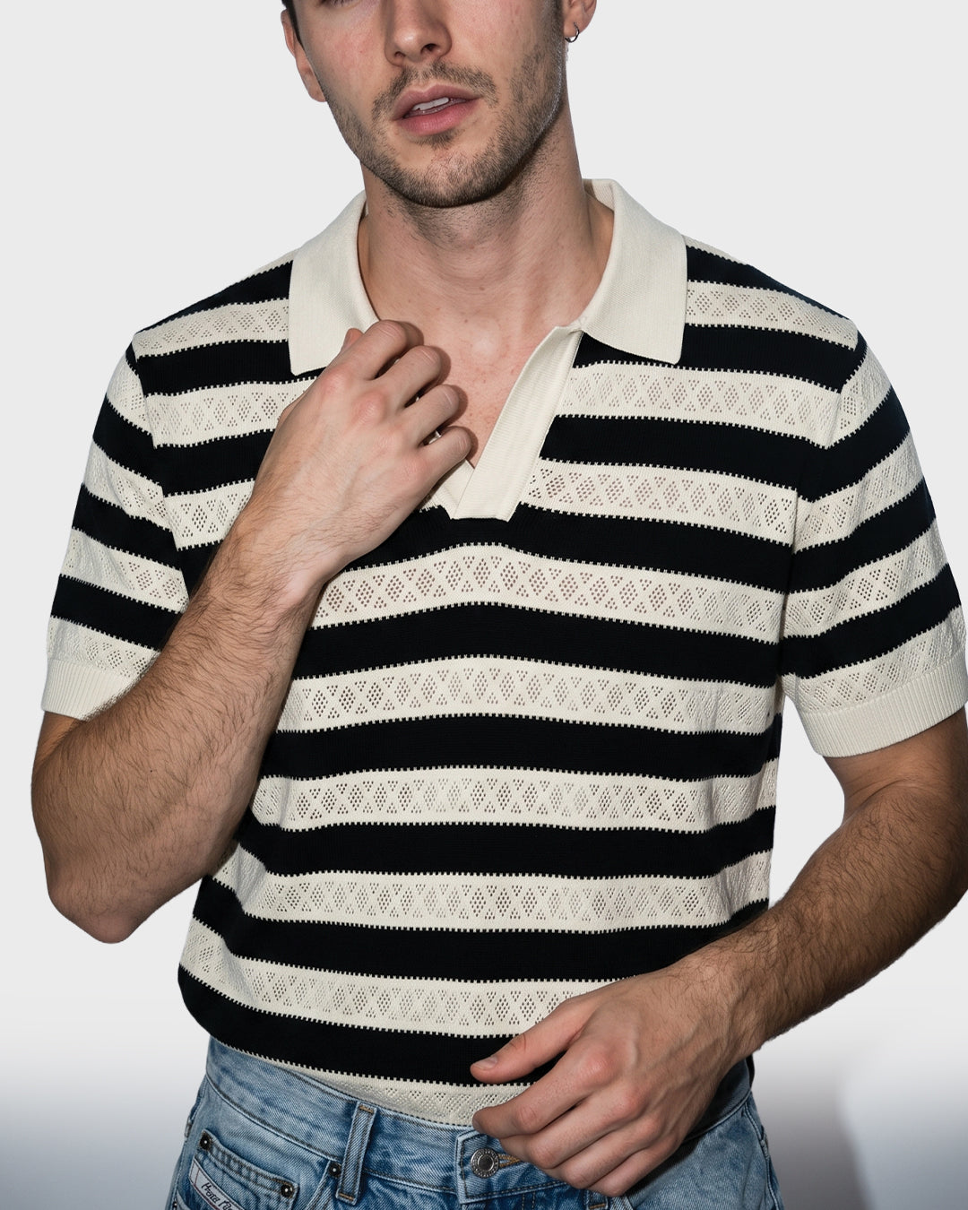 Camicia da campo in morbido indaco