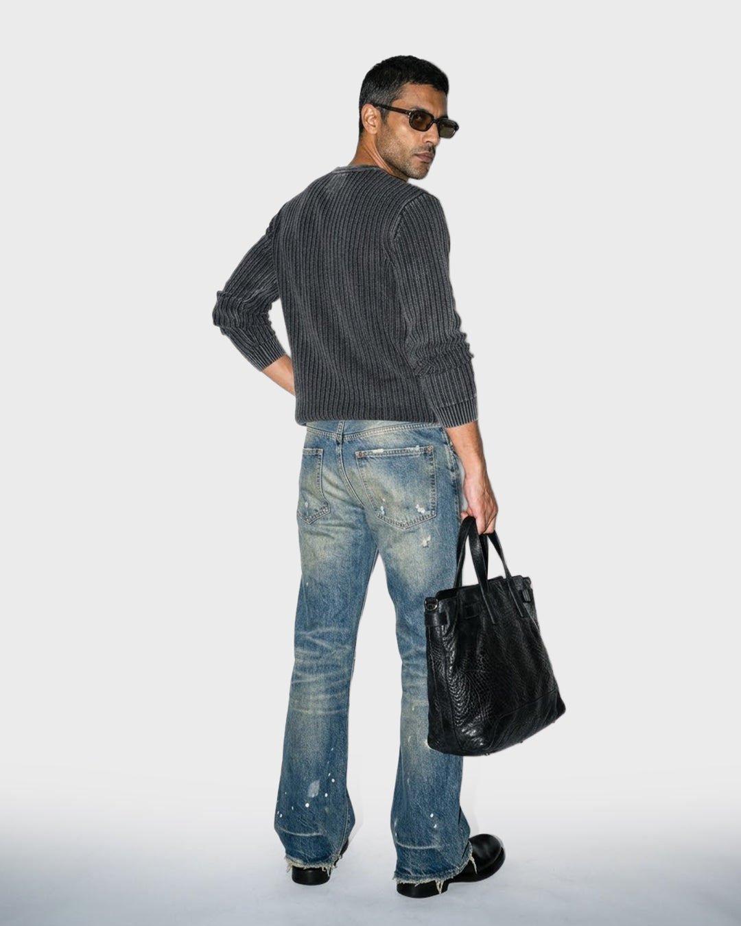 Washed Henley Knit