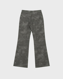 Blurred Plaid Flare Pant