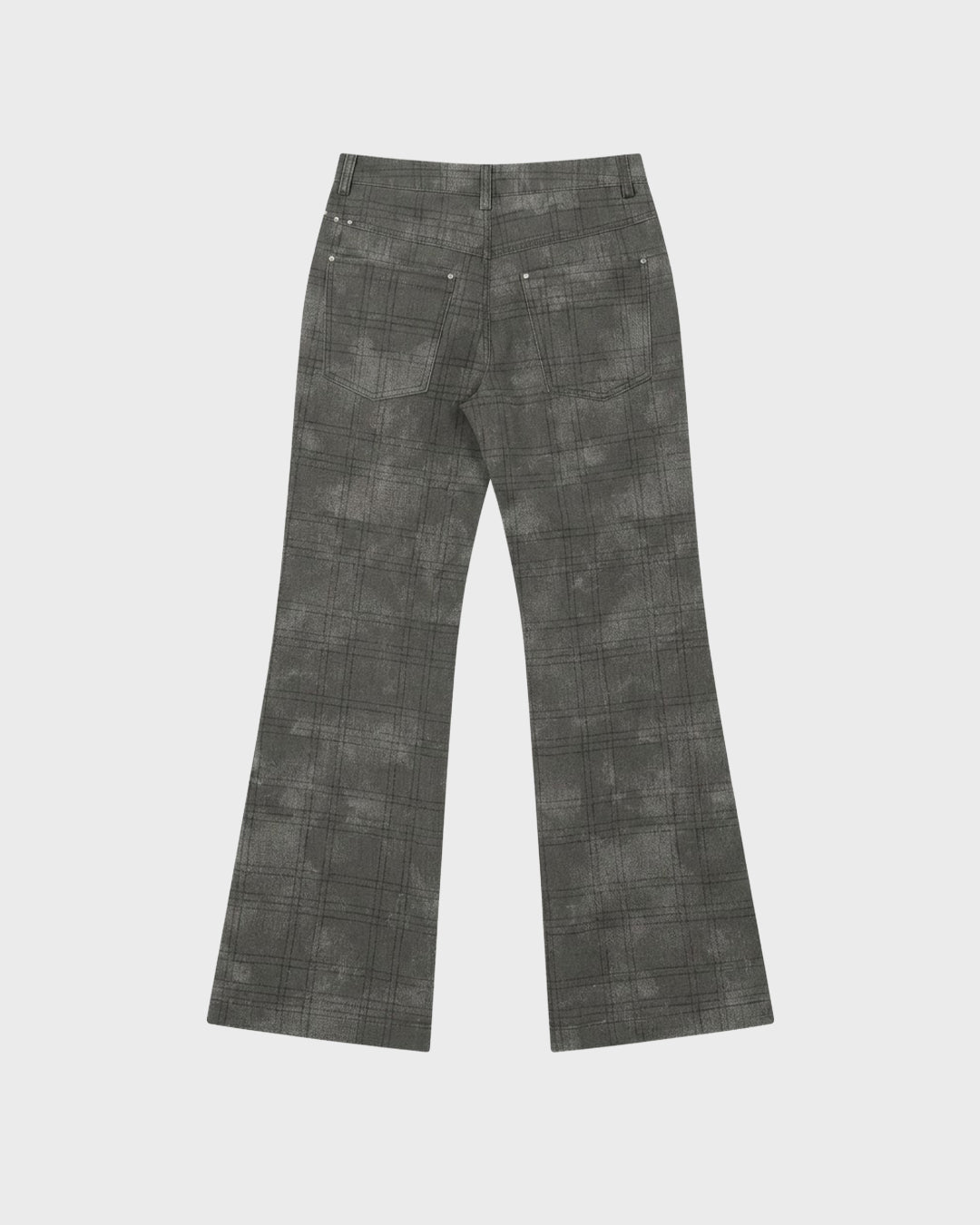 Blurred Plaid Flare Pant