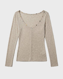 Hesse Button Knit Top