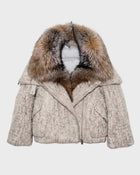 Puffed Wool Down Coat