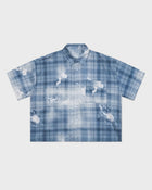 Camicia a quadri con schizzi di candeggina